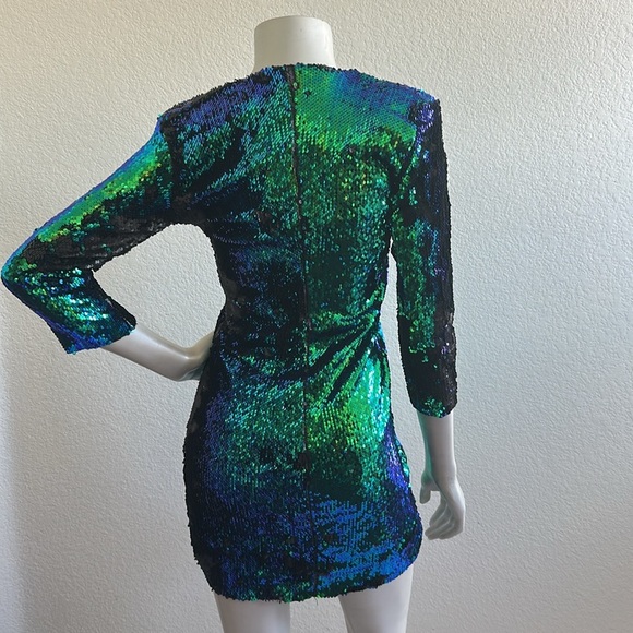 ZARA green sequined dress - Picture 9 of 11